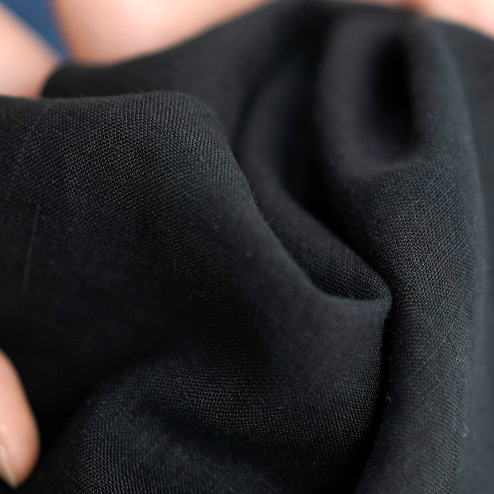 【LINE企画】Linen Dress すっきりシャツテール ワンピース / 黒色 a015c-bck1