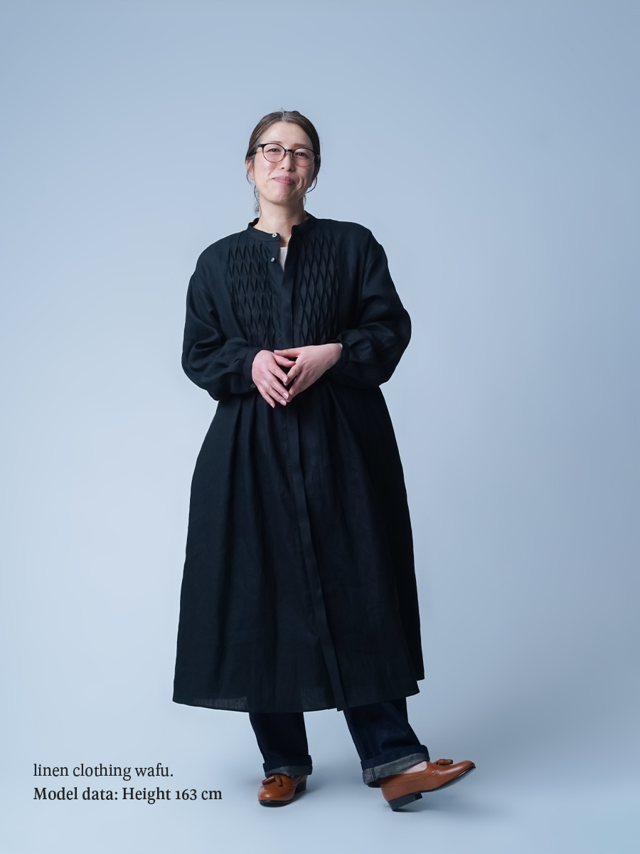 リネンドレス】袖を通すだけで背中を押される 手間ひまの快感 ピンタック