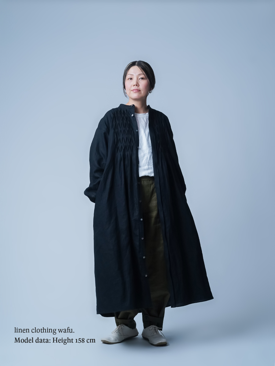 リネンドレス】袖を通すだけで背中を押される 手間ひまの快感 ピンタック