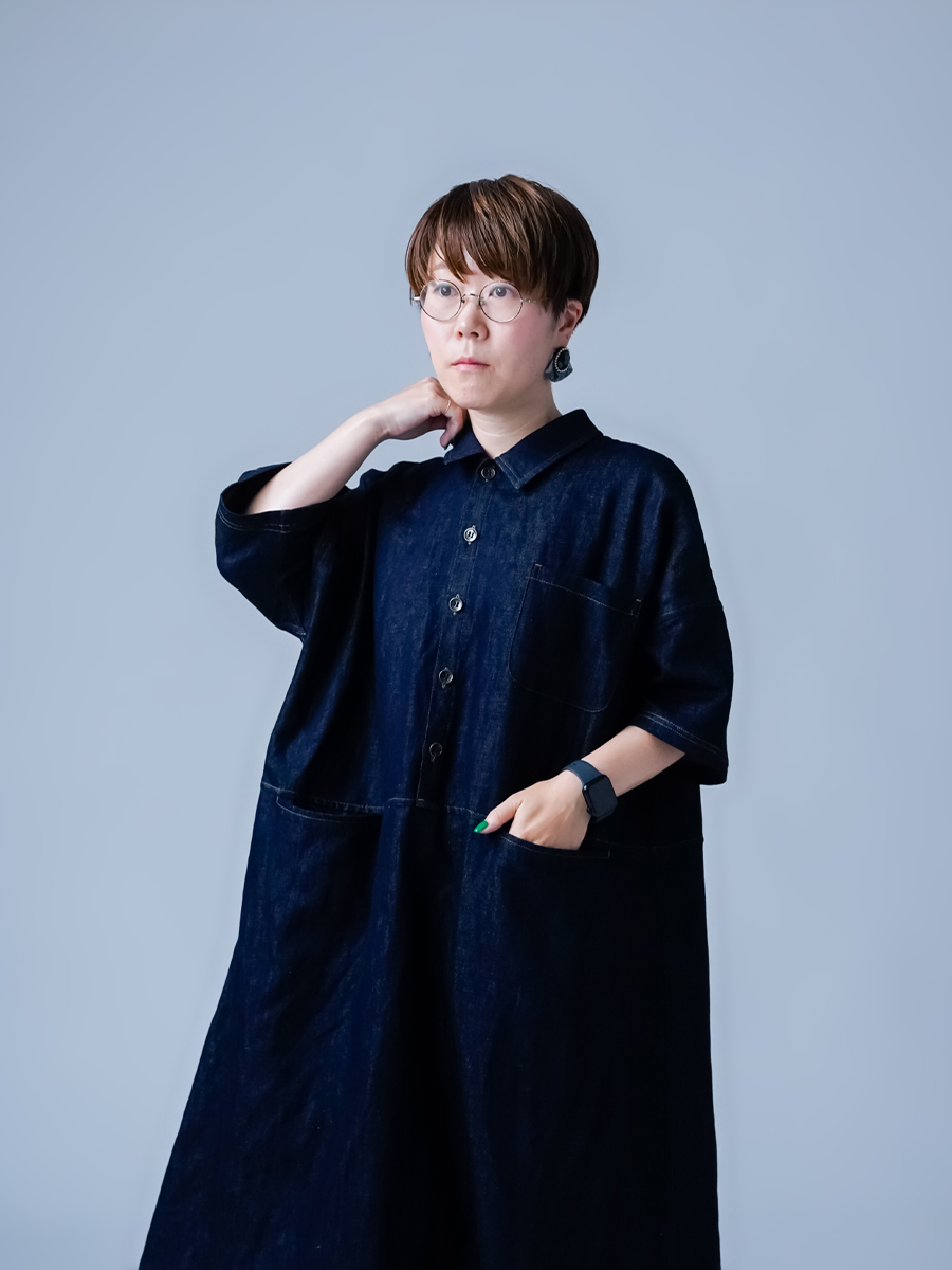 リネンデニムワンピース】驚くほど軽い リネンデニム 魔法の