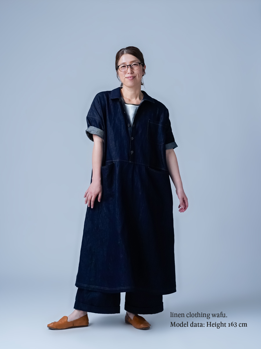 denier　デニール　インディゴ　リネン　ロングワンピース 2025年最新】DENIER ワンピースの人気アイテム - メルカリ
