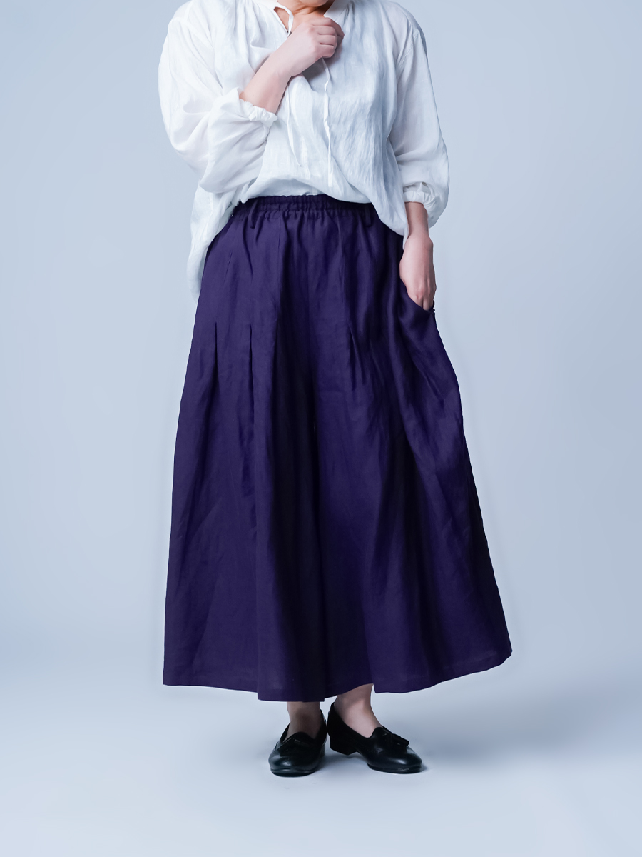 wafu リネン ネイビー パンツ wafu】【○新色入荷致しました○ハードマンズリネン お試し品