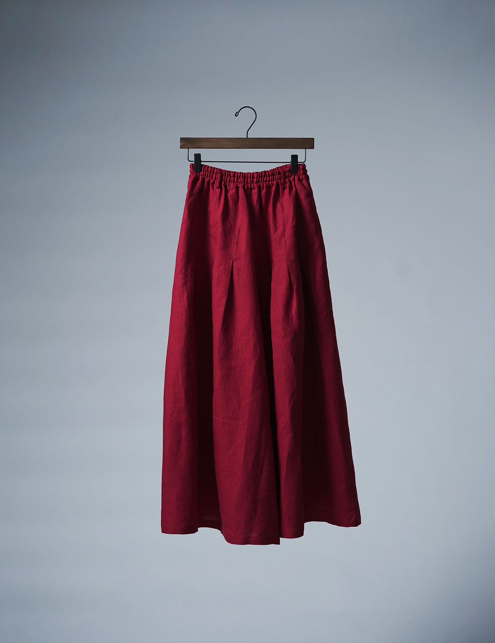 【wafu】Linen Pants 袴(はかま)パンツ/赤紅 b002k-akb1