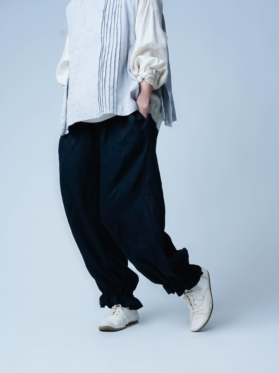 プレミアム】リネンパンツ 他のパンツを履く理由がなくなる 裾ギュン