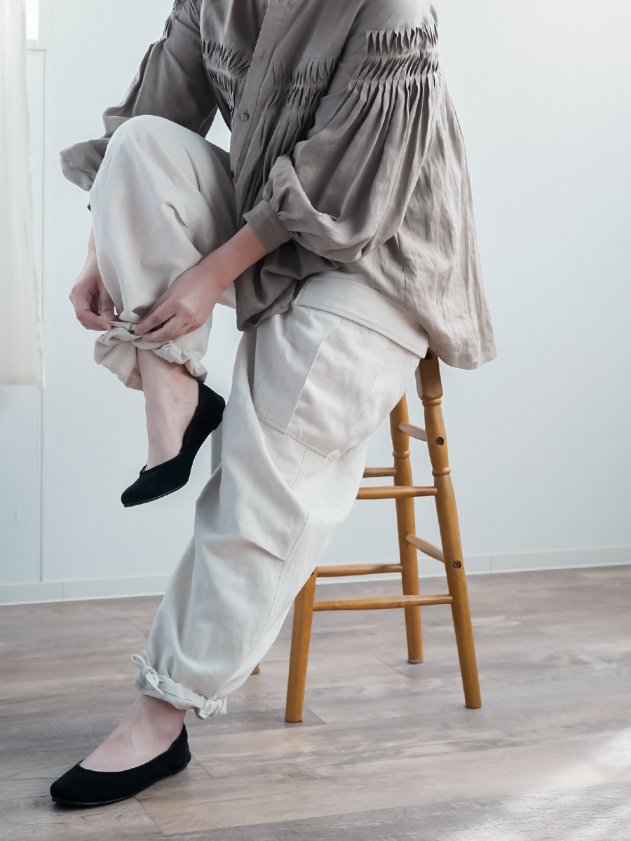 wafu ワフ　デニムカーゴパンツ　リネン　デニム リネンデニム】パンツ好きが惚れ込む! 魔法仕掛けの デニム