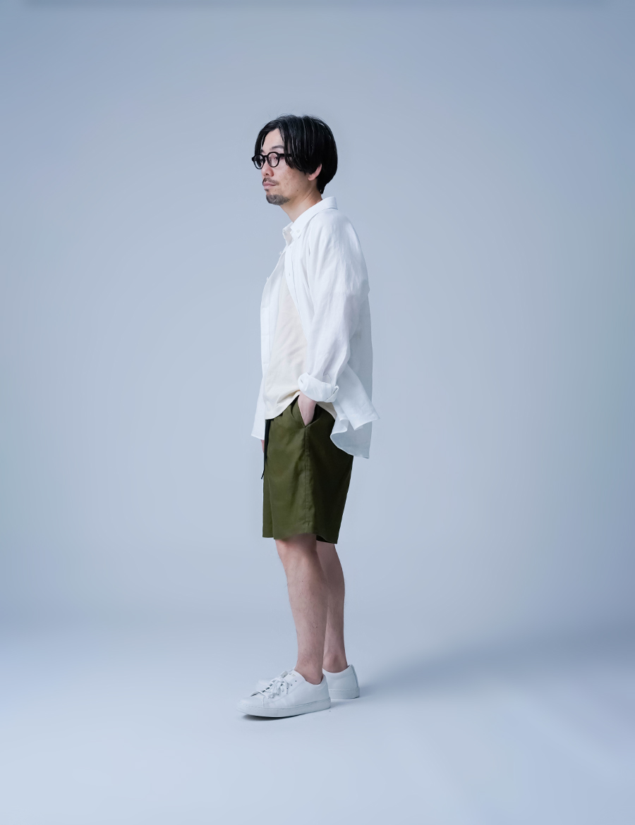 リネンパンツ】リネンソロテックス くるぶし丈 ボールパンツ