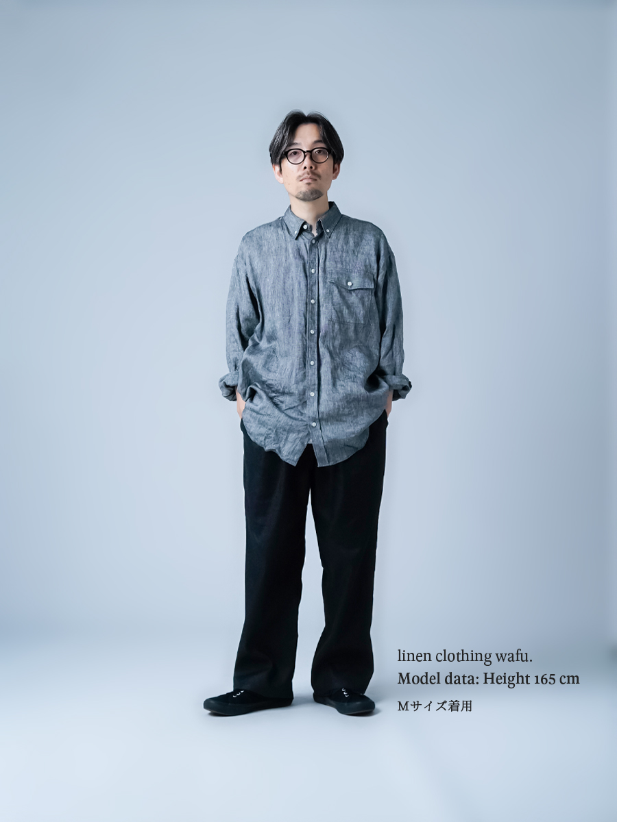 【wafu.】リネン ソロテックス ノーカラージャケット wafu.】リネン ソロテックス ノーカラージャケット