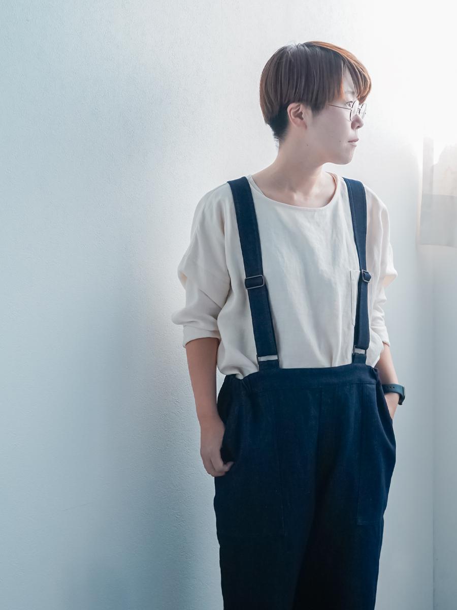 TUTIE tomomiさんコラボ リネンデニムサロペット 再販売【tomomiさんコラボ】リネンデニムサロペット