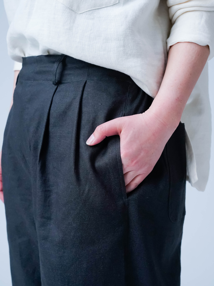 リネンパンツ】一度穿くとクセになる 感動の伸縮リネン ソロテックス