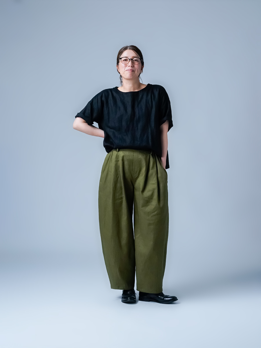 リネンソロテックス】立体を操る 魅惑のリネンサーカスパンツ