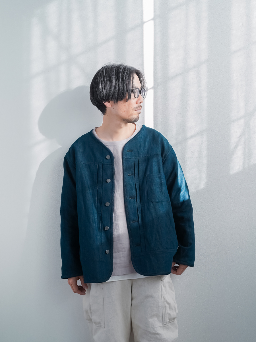 リネンデニムカーディガン】洗って育つ、一番出番の多い存在感 ノー