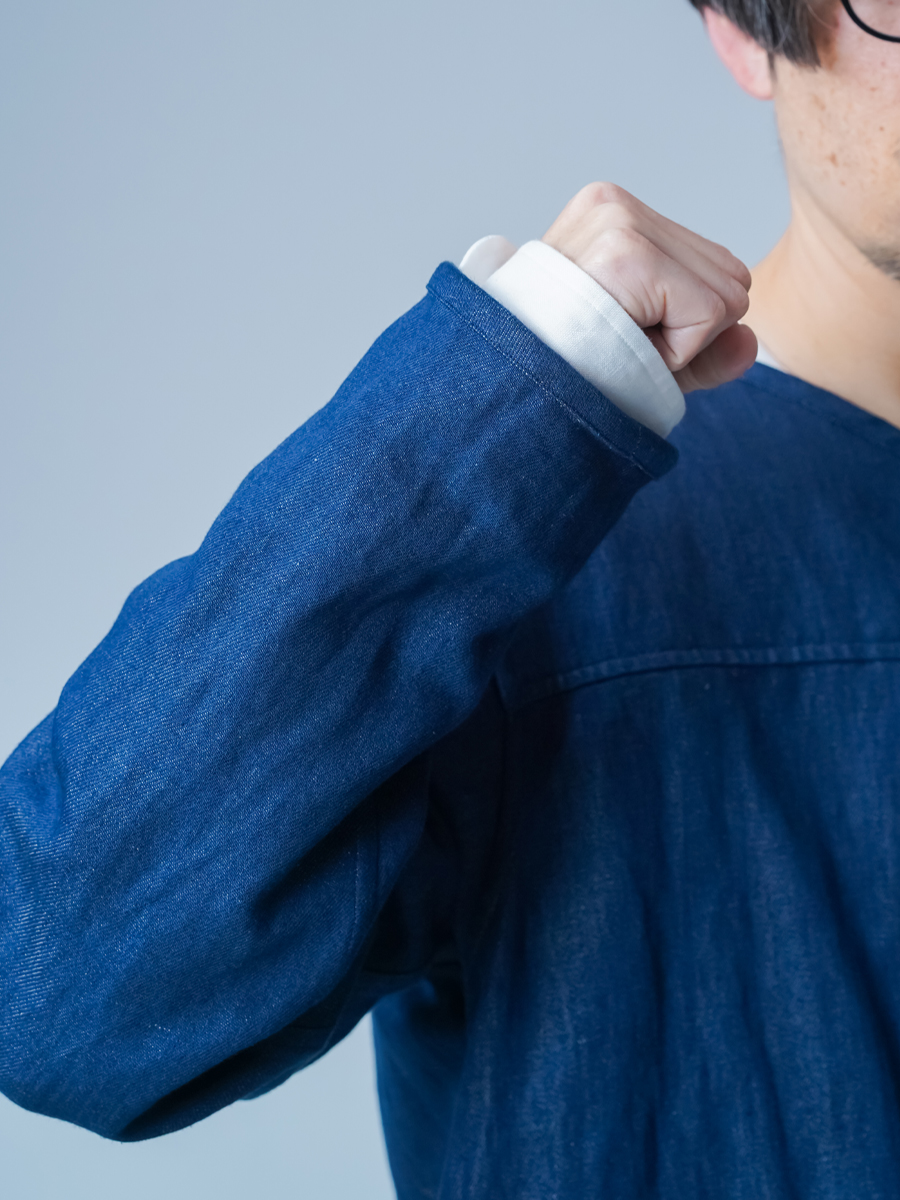 リネンデニムカーディガン】洗って育つ、一番出番の多い存在感 ノー