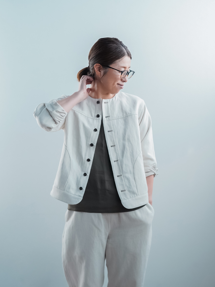 【 YARRA 】 リネンデニムジャケット 40%off YARRA LINEN100シングルデニムジャケット 54；インディゴ