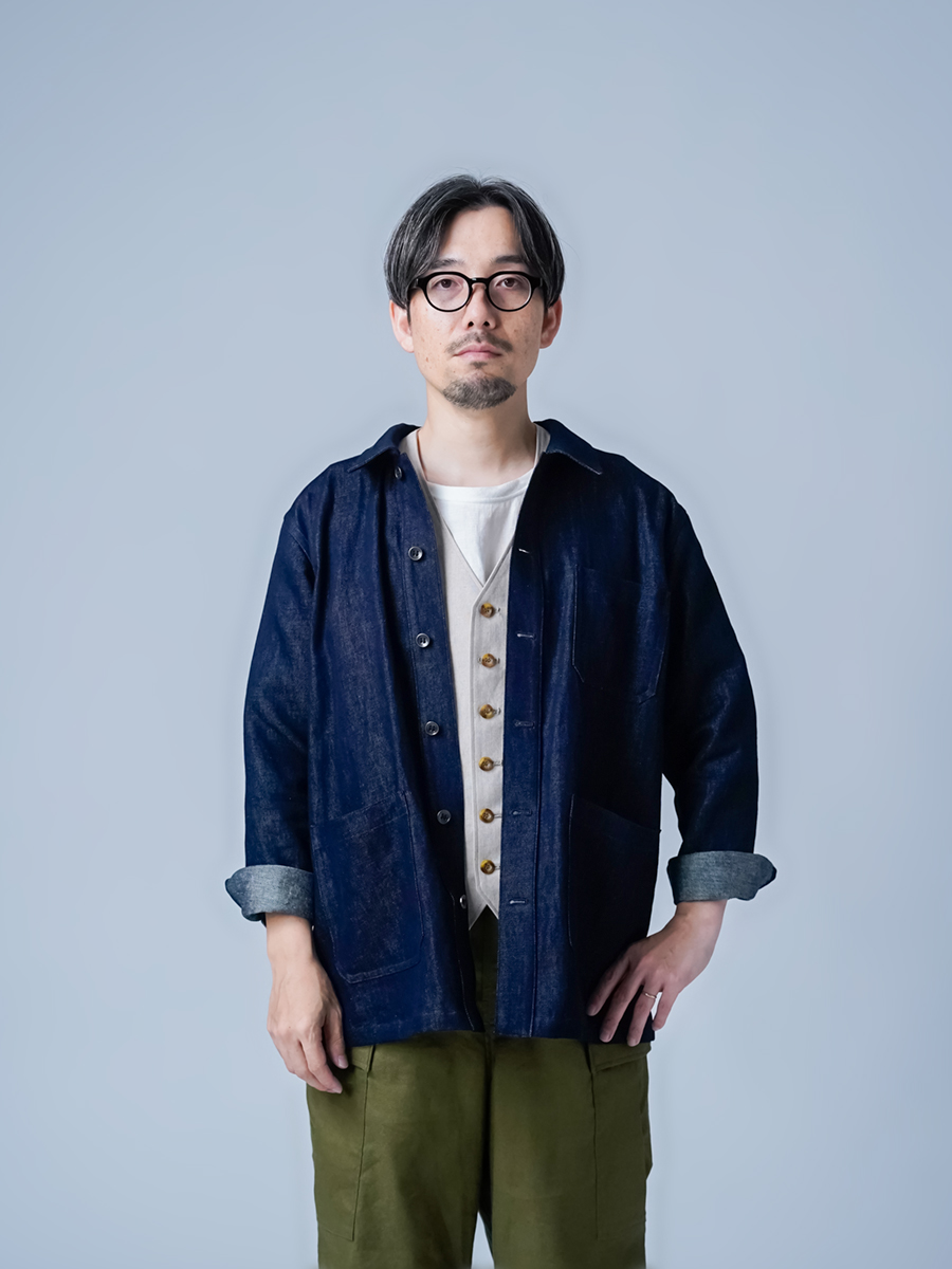 マッキントッシュフィロソフィー　インディゴ　デニム　カバーオール　ジャケット　M マッキントッシュフィロソフィー インディゴ デニム