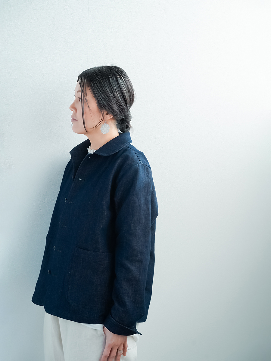 リネンデニムジャケット】愛嬌と端正さを両立した レアな領域のバランス 丸