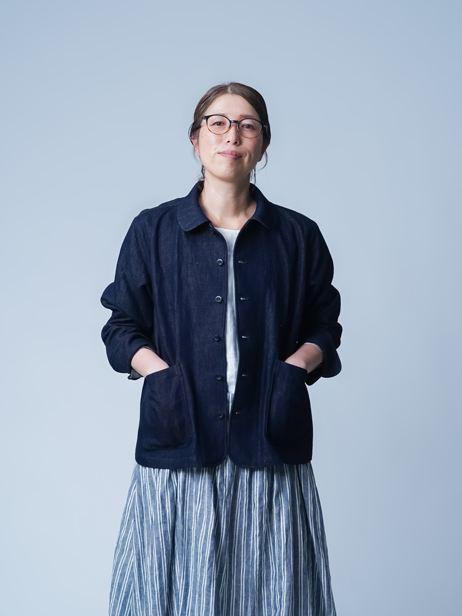 リネンデニムジャケット】愛嬌と端正さを両立した レアな領域のバランス 丸