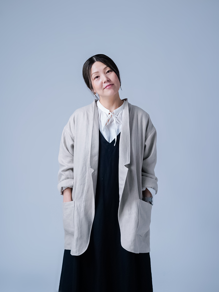 wafu. リネンカーディガン　ジャケット　ポケット　フランス産リネン　濃紺 wafu. リネンカーディガン ジャケット ポケット フランス産
