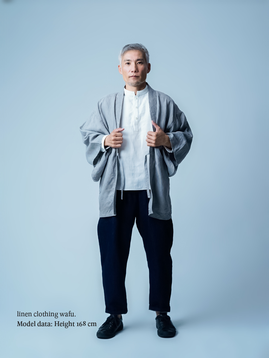 【ssssskさま専用】INDUBITABLY リネン羽織 リネン羽織り】自然と人の手がつむぐ、一年中活躍するミニマルデザイン