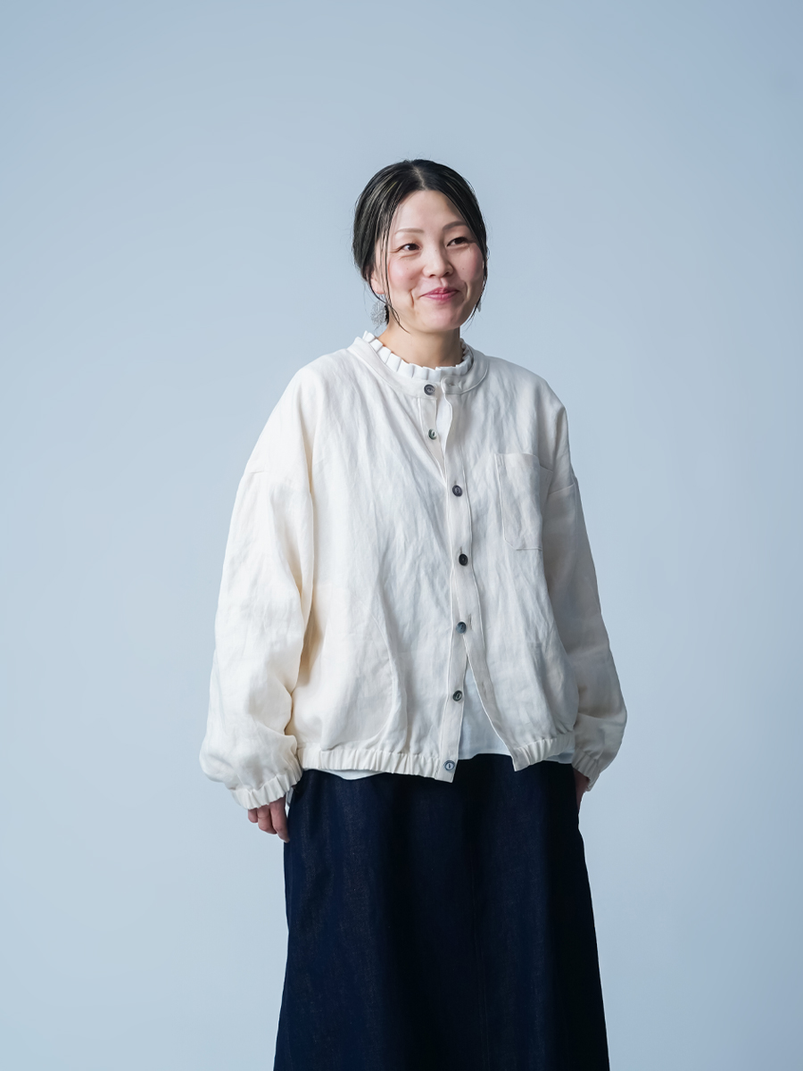 リネンカーディガン】努力ゼロで整って見える ノーカラー リネン