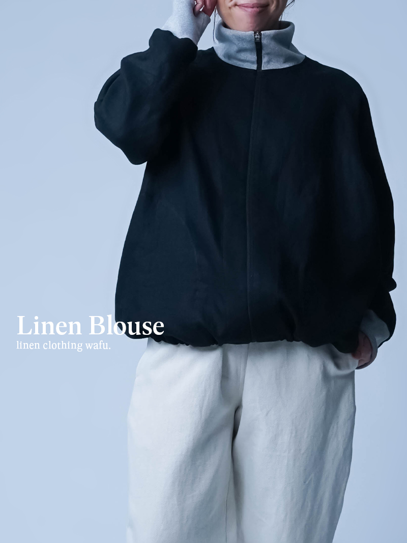 プレミアム】肩幅革命 よしブルゾン リネンスイングトップ ／ ランプ