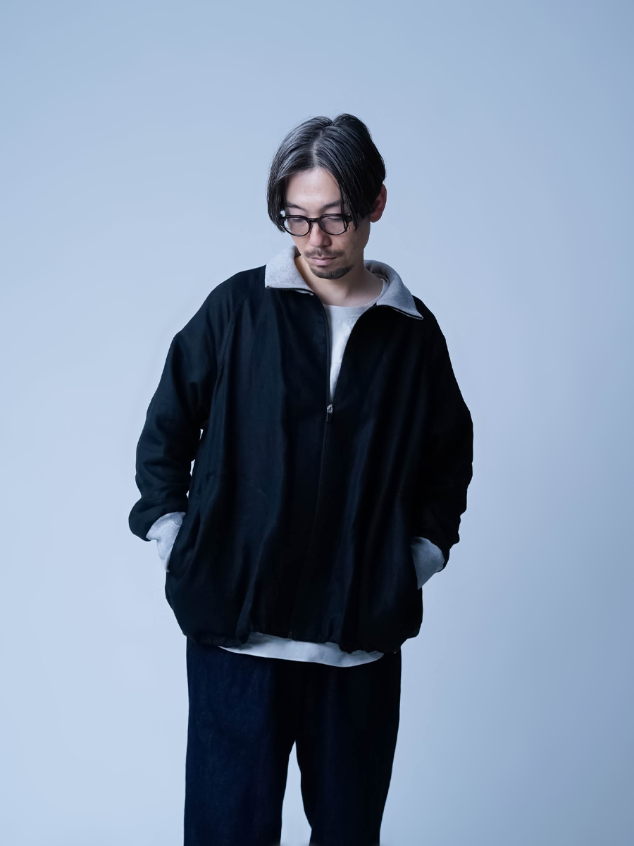 yoihi ランンスリーブブルゾン　ブラック yoihi ランンスリーブブルゾン ブラック yoihi ランンスリーブブルゾン