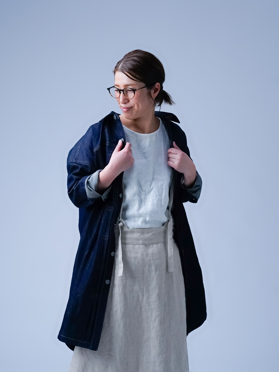 リネンデニムシャツ】ちょうどいい、その自由 デニムビッグシャツ