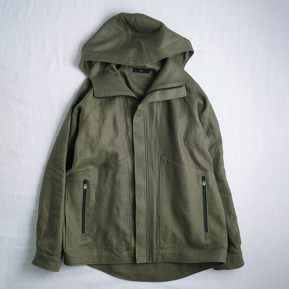 【premium】Linen Jacket マウンテンパーカー / オリーブ h053d-olv3