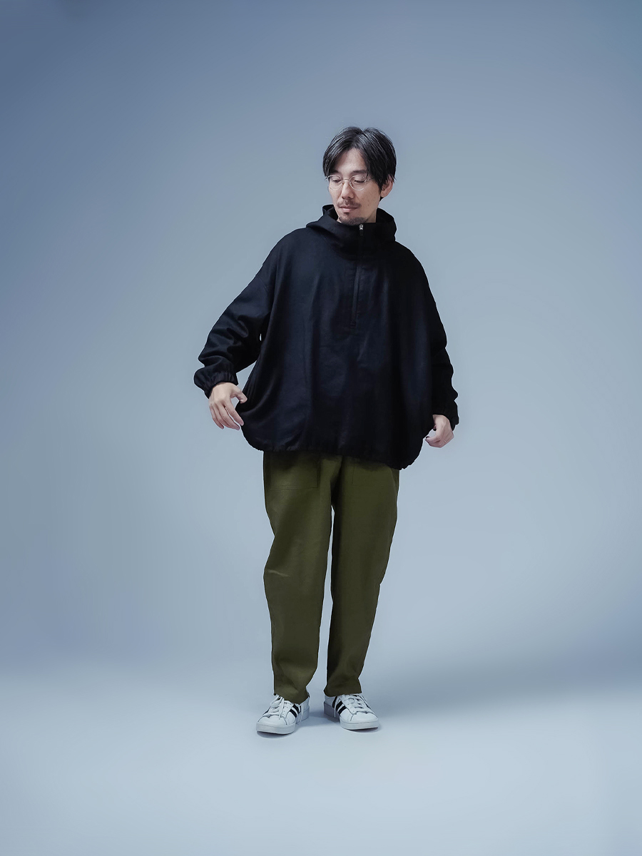 リネンパーカー】自然と都会の融合。リネンソロテックス アノラック