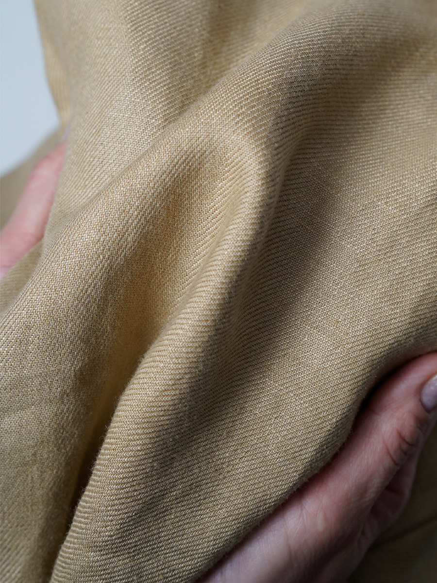 プレミアム】大人の上質アウター リネンステンカラーコート ／ ハニー