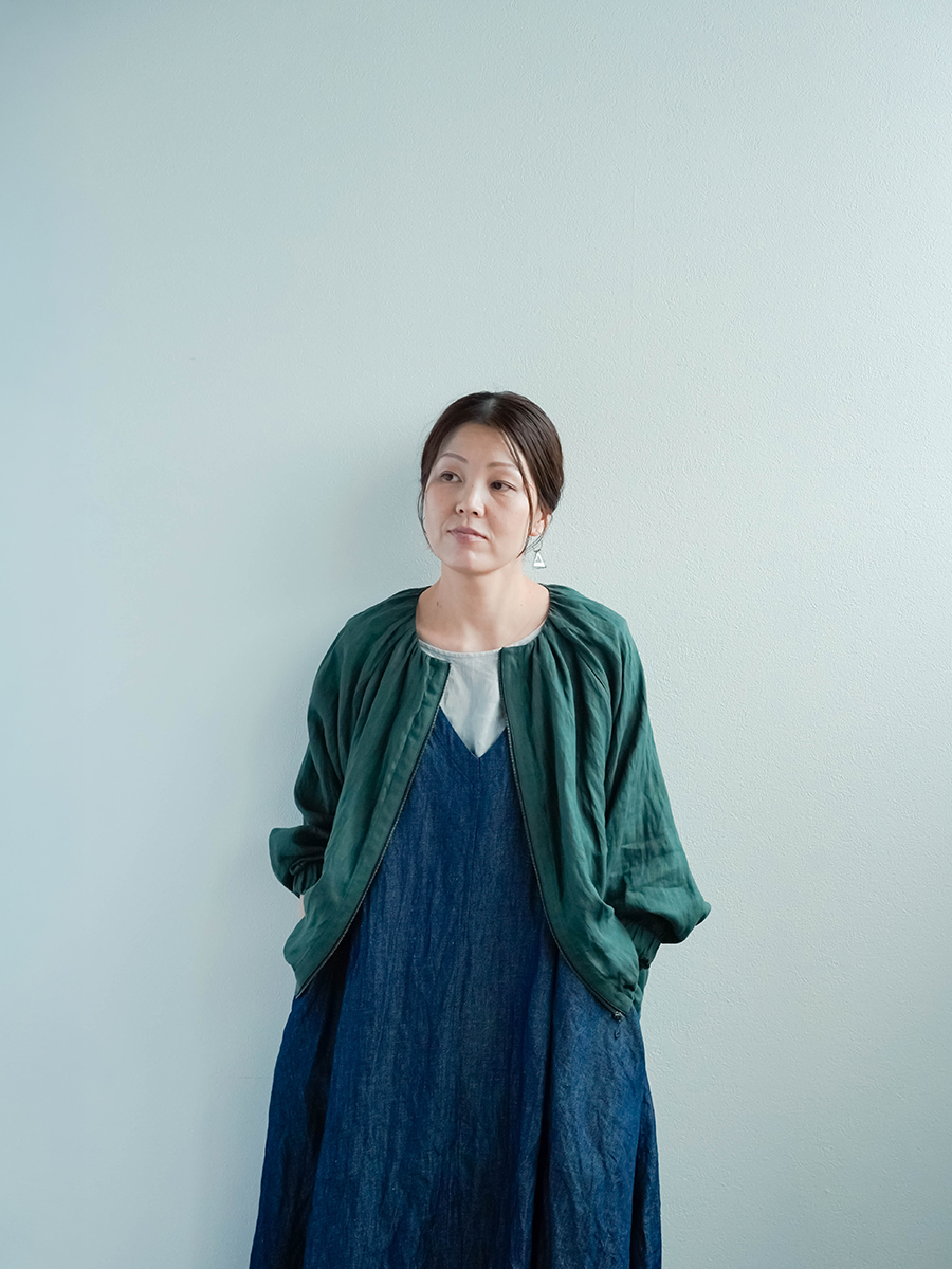 wafu 新品　リネン ファスナー ブルゾン ジャンバー　アウター リネンブルゾン】着こなしにそっと寄り添う リネン ファスナー