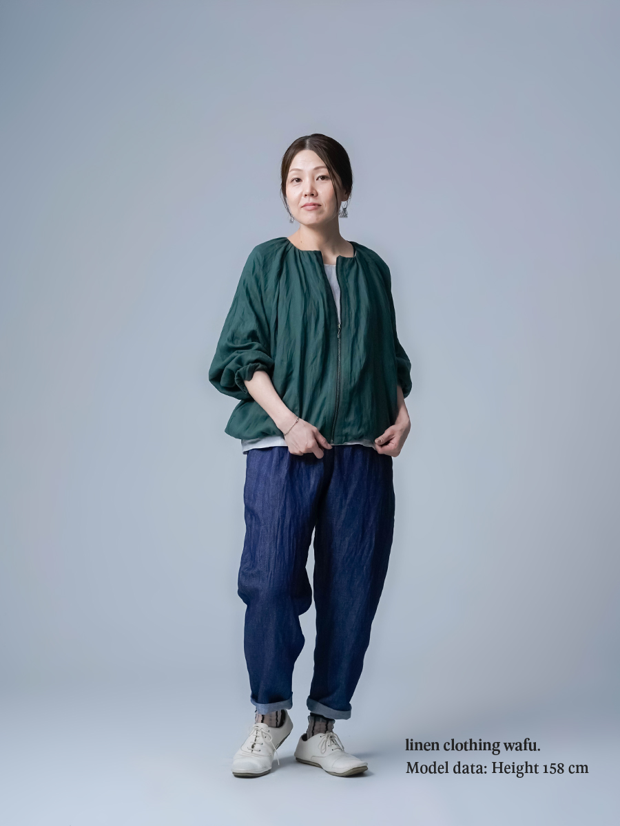 リネンブルゾン】着こなしにそっと寄り添う リネン ファスナー