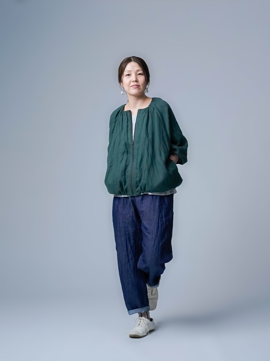 リネンブルゾン】着こなしにそっと寄り添う リネン ファスナー