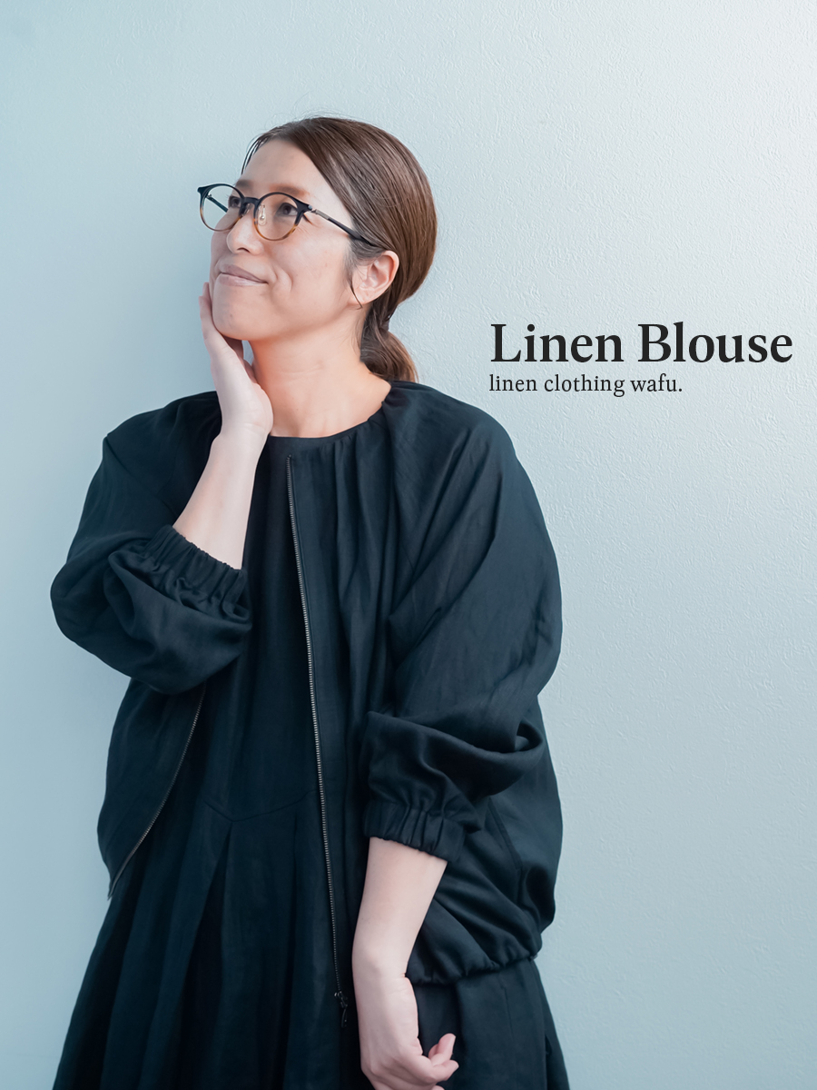 wafu 新品　リネン ファスナー ブルゾン ジャンバー　アウター h059a-ikc1-01.jpg?t=20250729161911