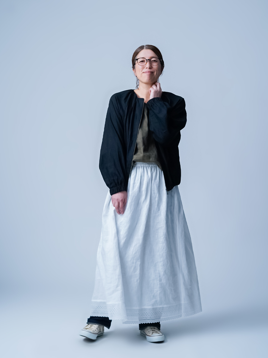 リネンブルゾン】静かに人を惹きつける。リネン ファスナー ブルゾン