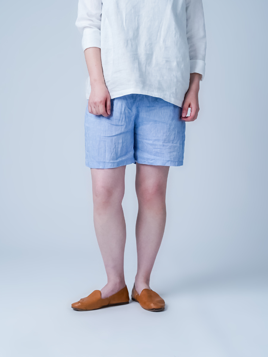 リネンペチパンツ】 軽く やわらかい リネンシャンブレー インナー