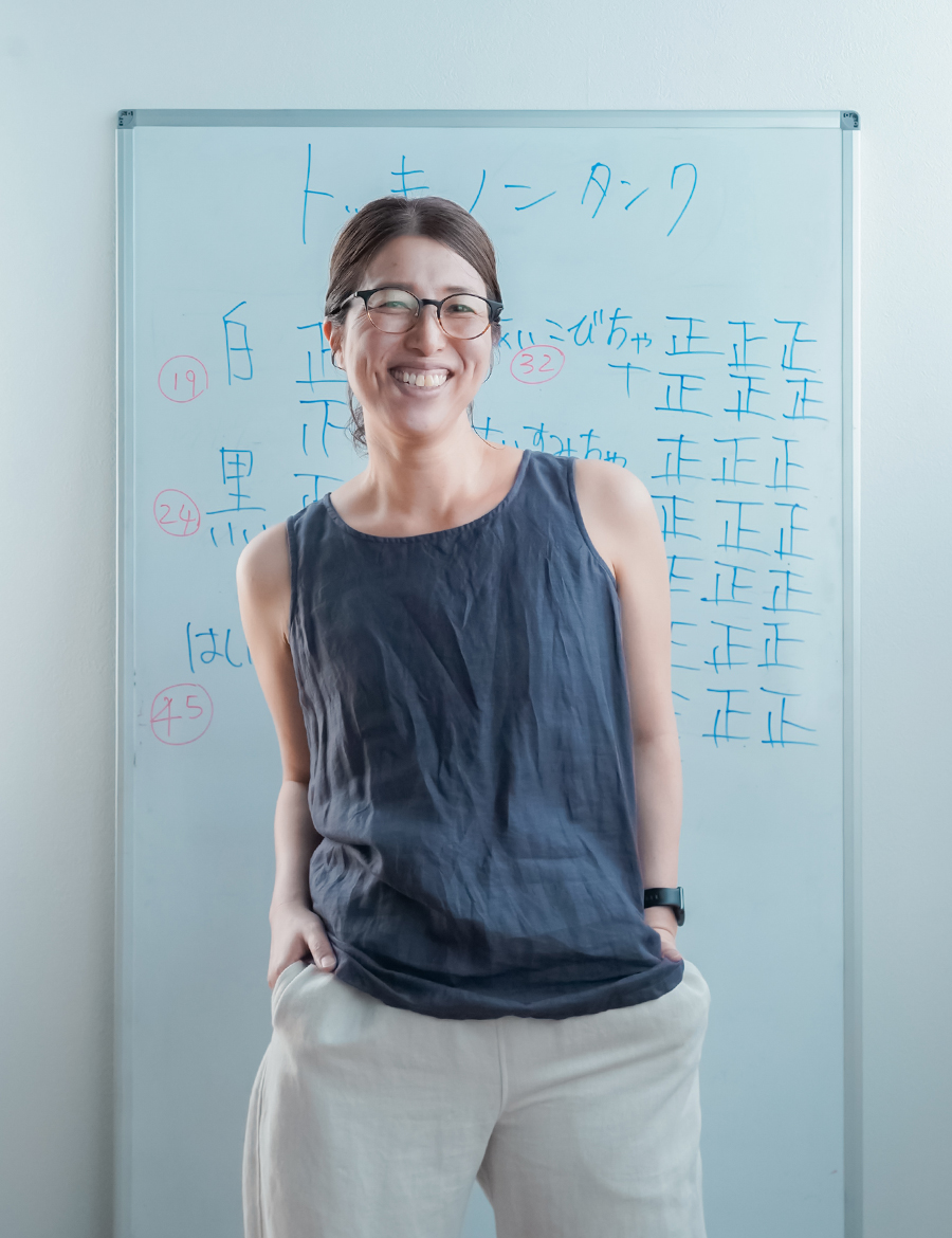 【リネンタンクトップ】下着をつけずに快適に過ごせる カップなしタンク トッキノン / 藍墨茶 p007d-isc1