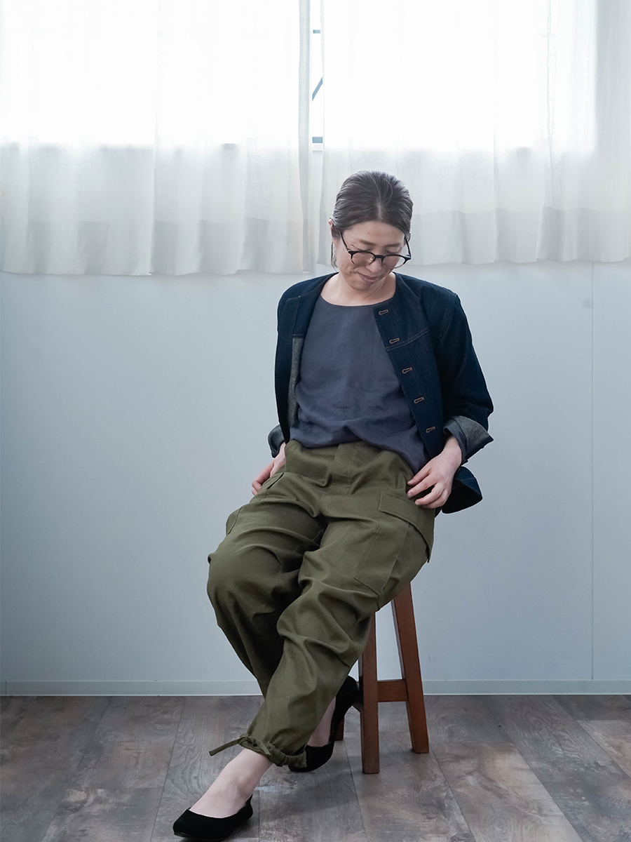 リネントップス】下着をつけずに快適に過ごせる トッキノン長袖