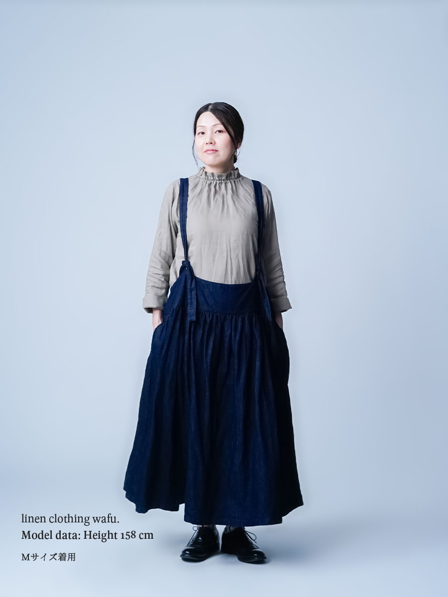 リネントップス】 軽く やわらかい タートル ネックインナー