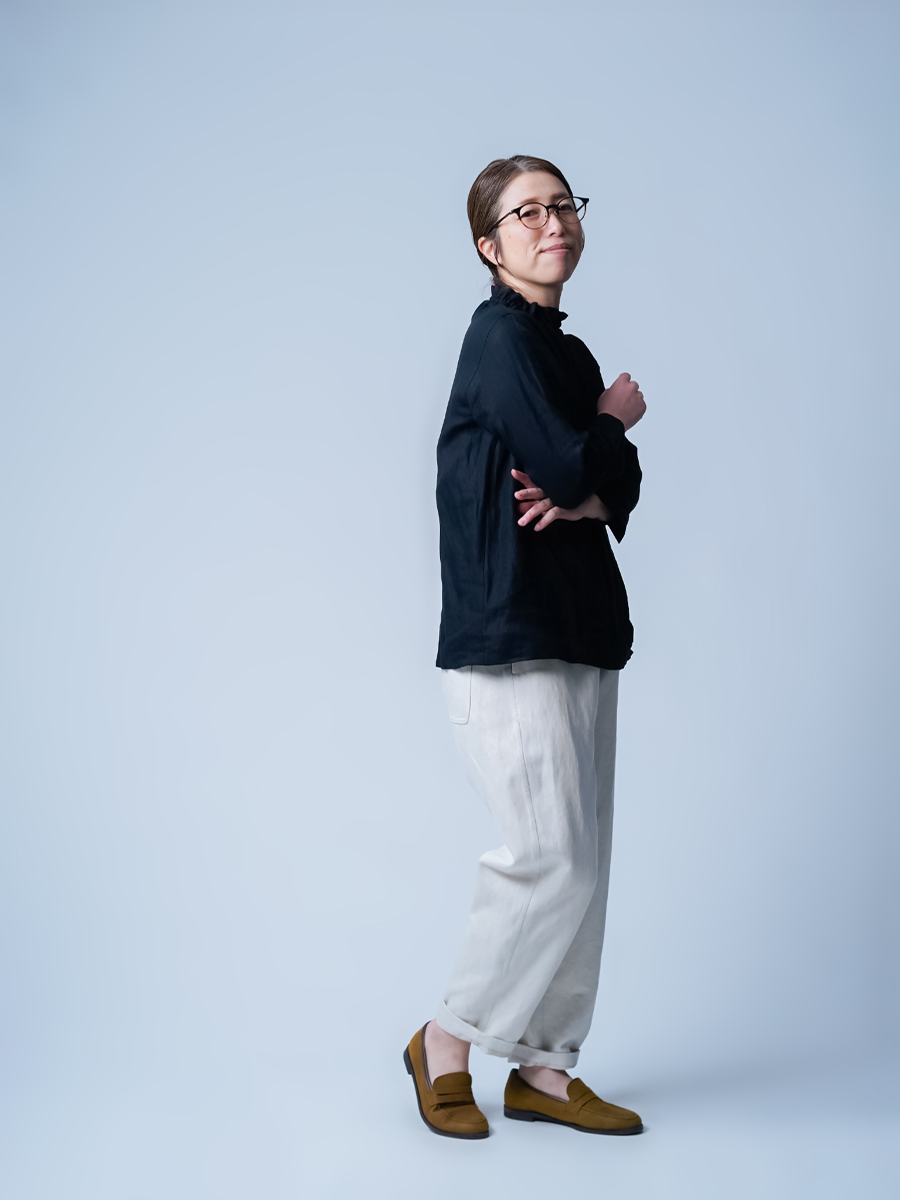 wafu 【プレミアム】コーデの幅がぐっと広がる シャーリング リネントップス プレミアム】コーデの幅がぐっと広がる シャーリング リネントップス