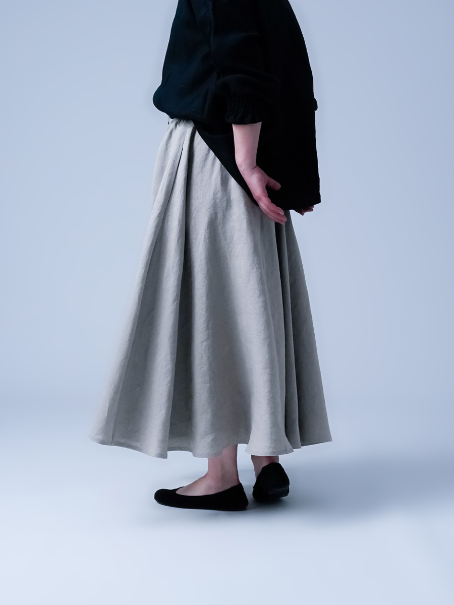 リネンスカート】官能を呼び覚ます サーキュラースカート
