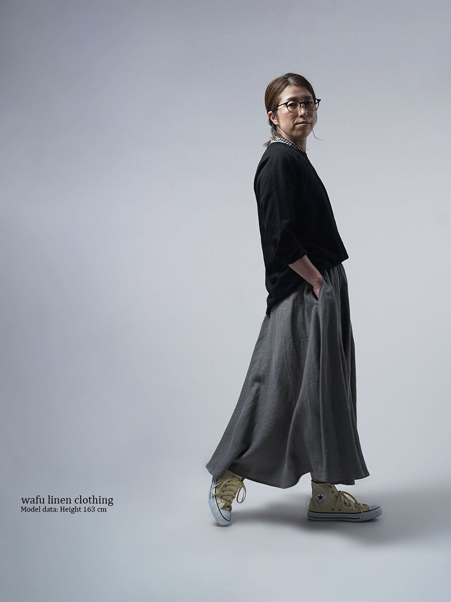 リネンスカート】官能を呼び覚ます サーキュラースカート