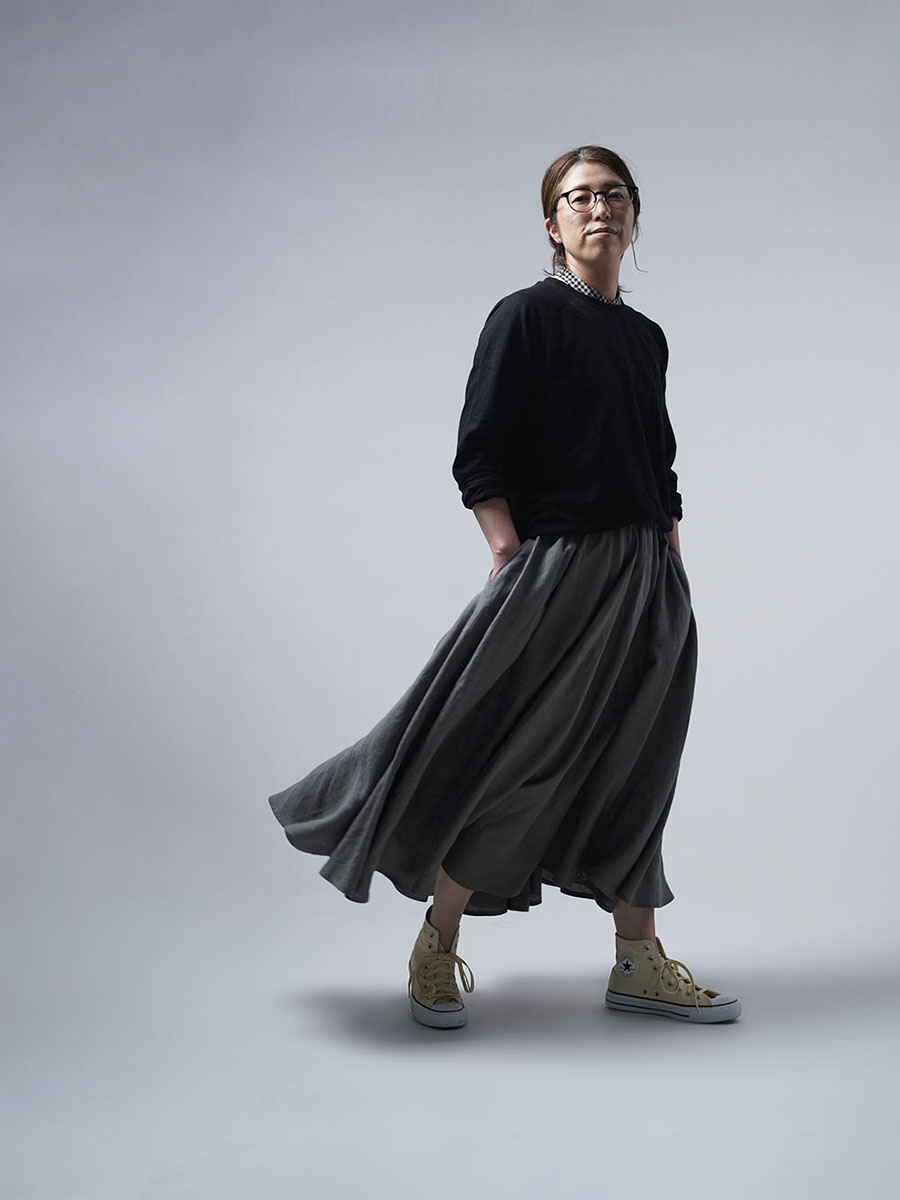 リネンスカート】官能を呼び覚ます サーキュラースカート