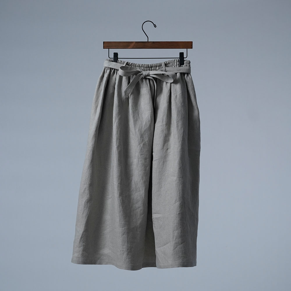 【プレミアム】Linen Skirt ギャザースカート / フラックス s004f-flx2