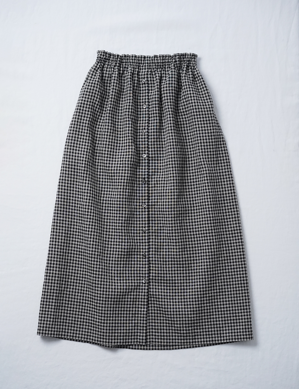 Linen Check Skirt ギンガムチェックのスカート / ギンガムチェック柄 s005d