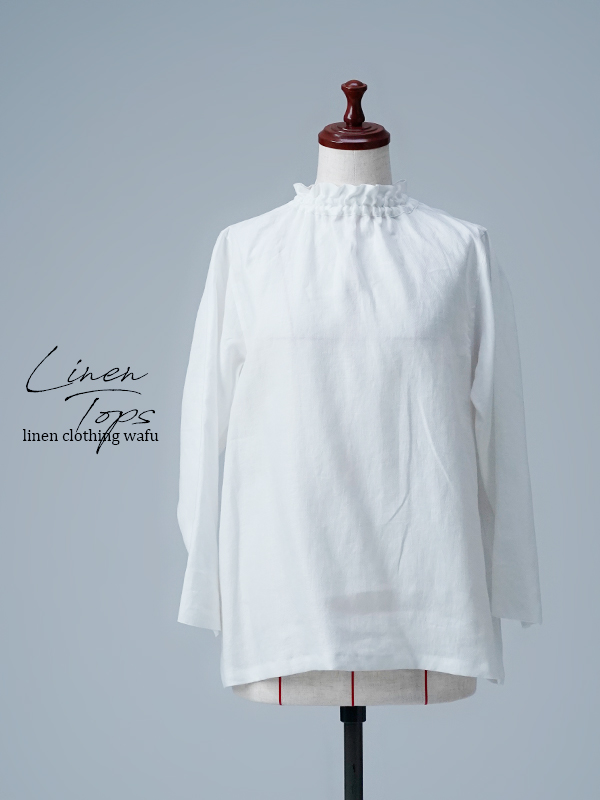 wafu プレミアムリネントップスホワイト wafu.プレミアムリネン