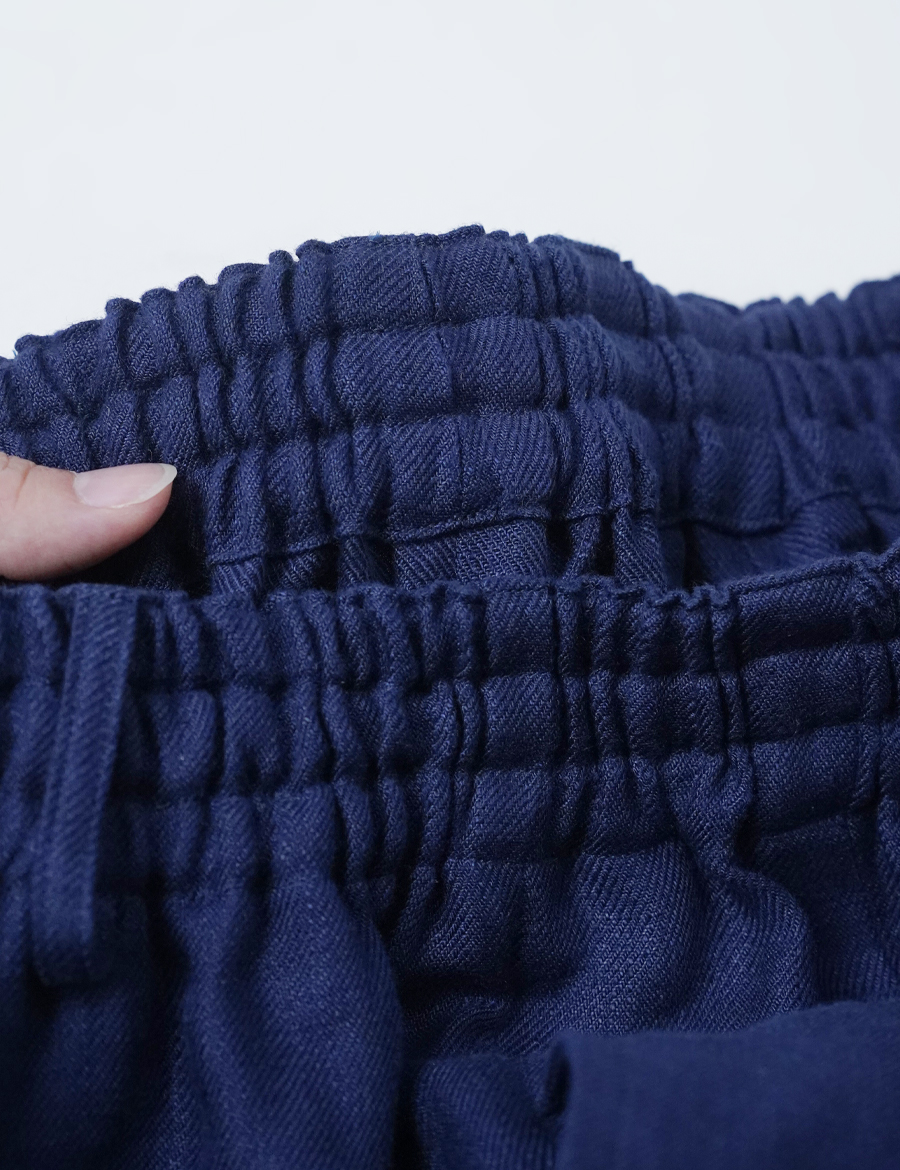 【サンプル作品】プレミアムリネン タックパンツ / ブルーニュイ sample-a0812
