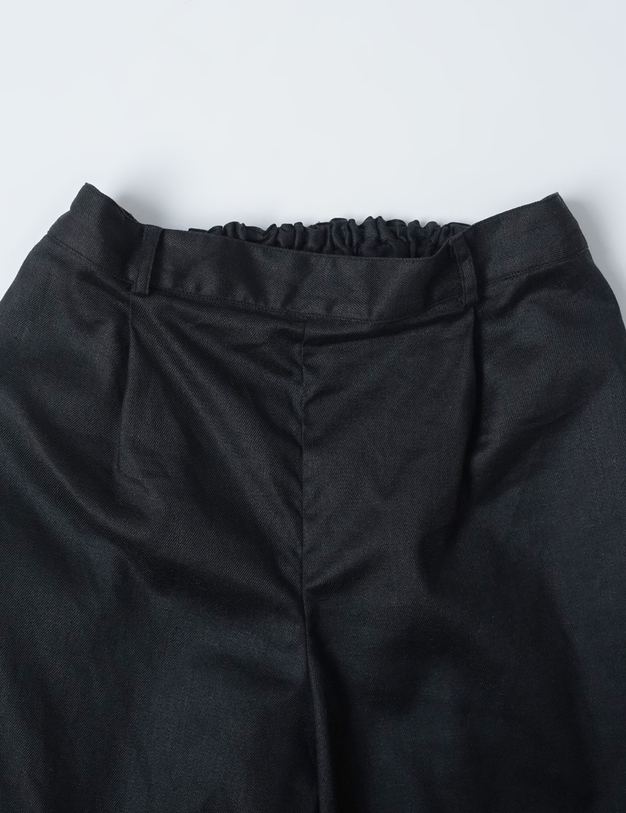 【リユース作品/Mサイズ】リネンソロテックス サブリナパンツ / ブラック sample-a0825