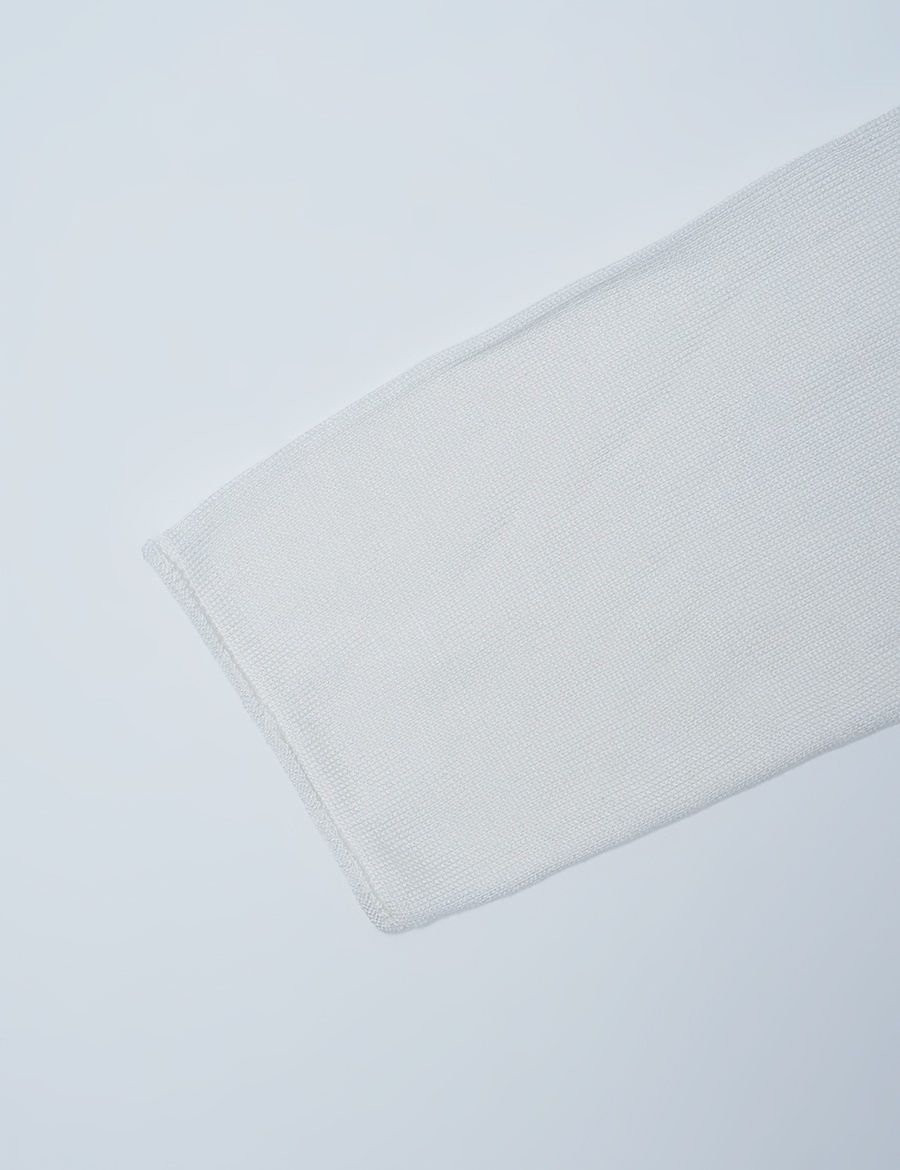 【訳あり作品/Lサイズ】シルク100% ニット トップス / オフホワイト sample-a0944