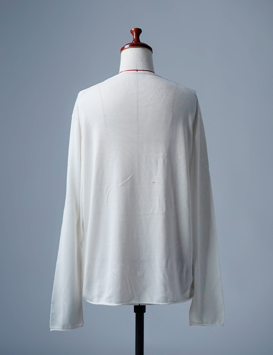 【訳あり作品/Lサイズ】シルク100% ニット トップス / オフホワイト sample-a0948