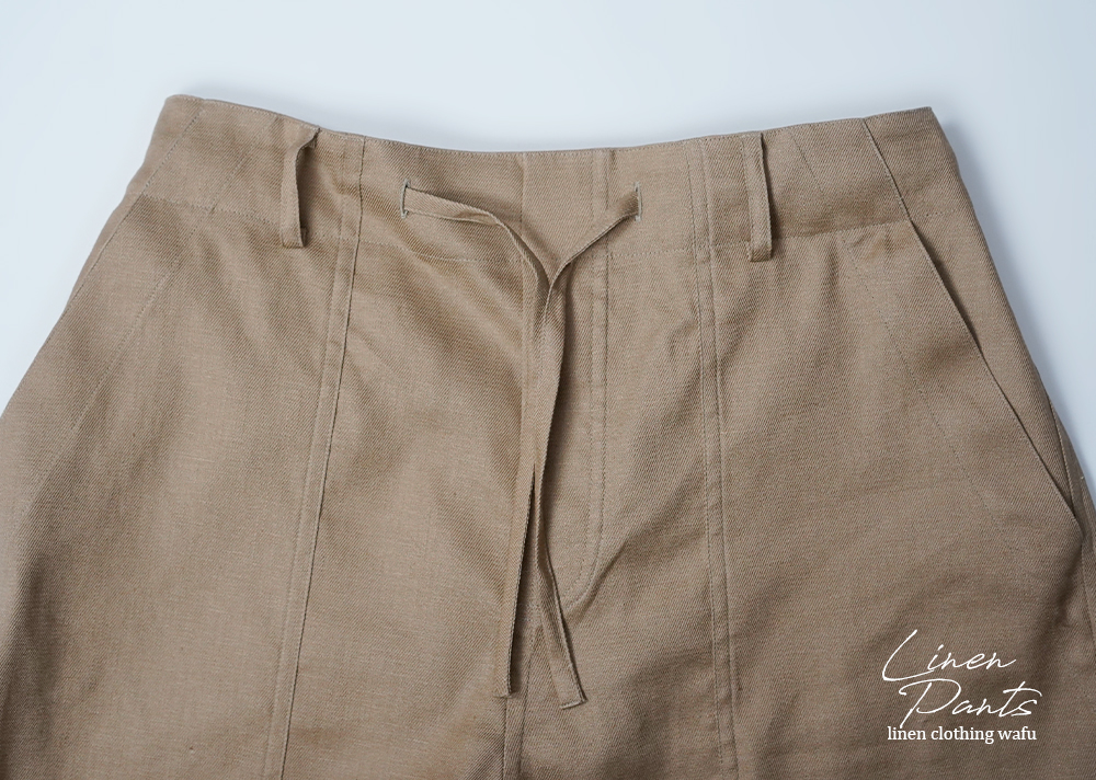 ◇中古品◇wafu.◇ソロテックス リネンベイカーパンツ シャイン リネン